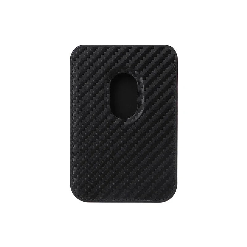 Elite iPhone Carbon Fiber MagSafe Wallet, Strong Magnetic Card Holder with Slim Storage Pocket, Anti-Fingerprint Lightweight Design