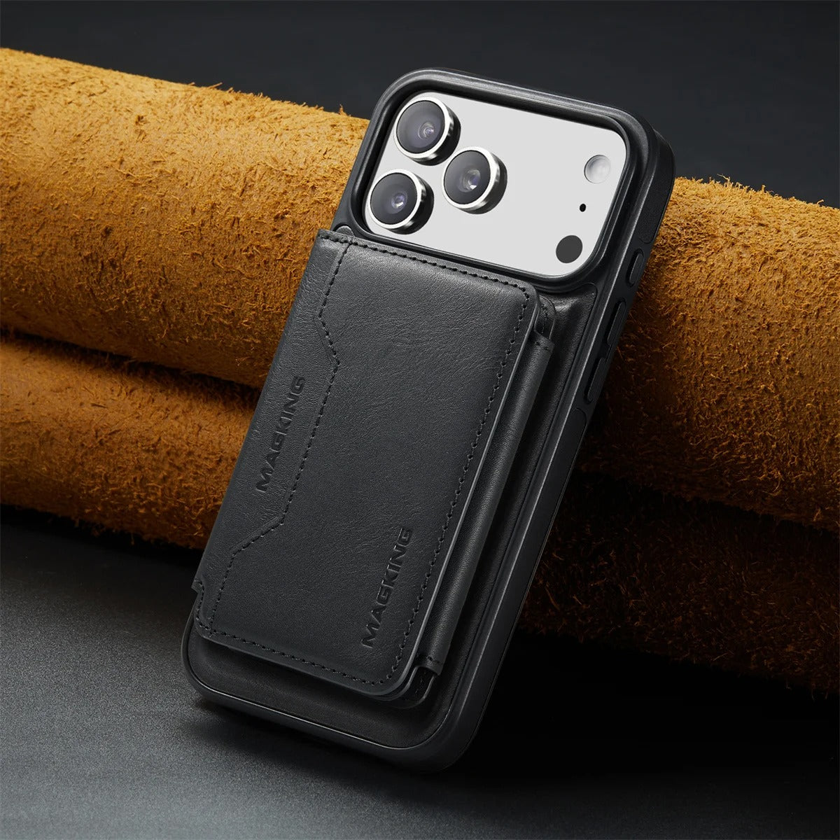 Elite iPhone Detachable Magnetic Leather Wallet Case, MagSafe-Compatible Card Holder with Shock Protection & Scratch Resistance