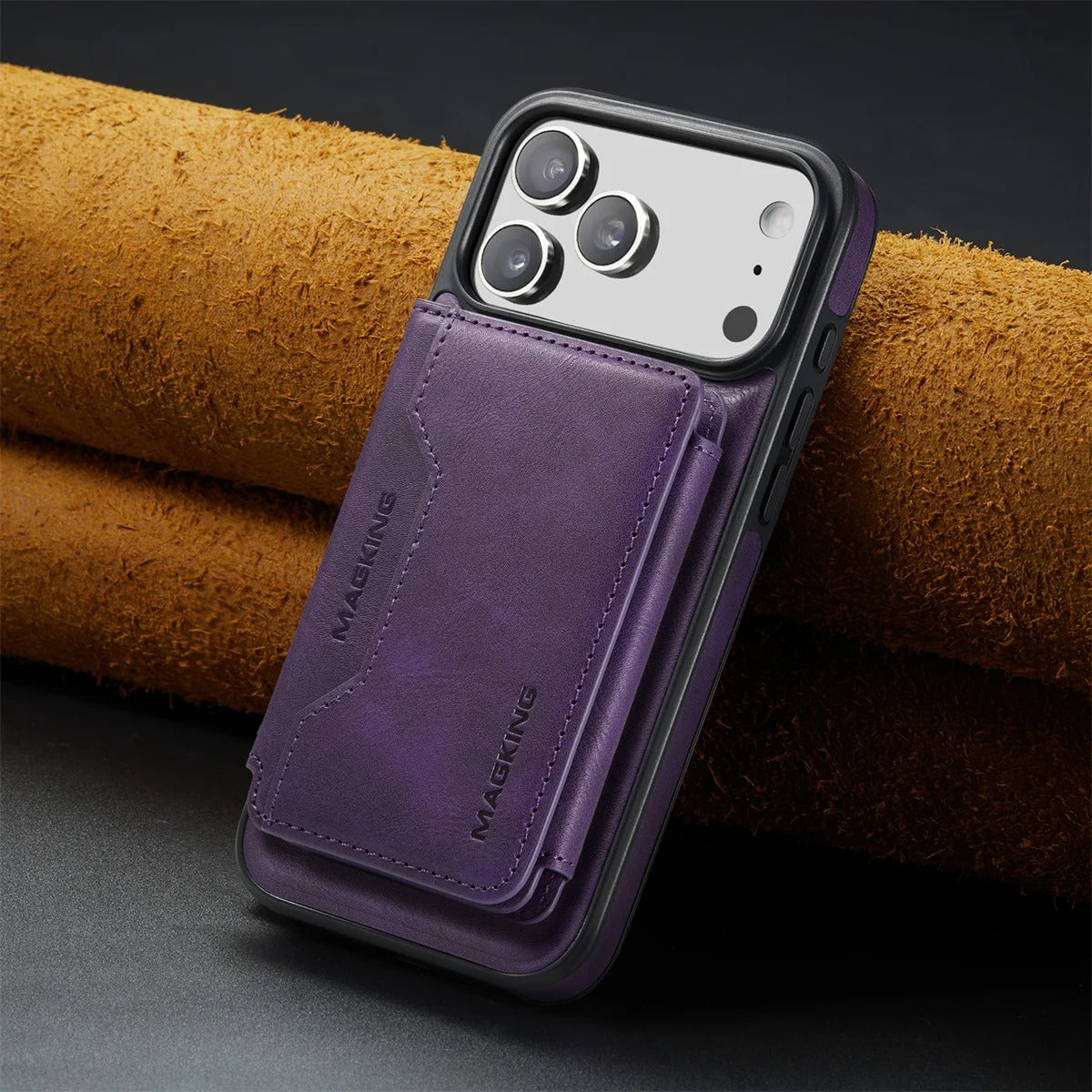 Elite iPhone Detachable Magnetic Leather Wallet Case, MagSafe-Compatible Card Holder with Shock Protection & Scratch Resistance