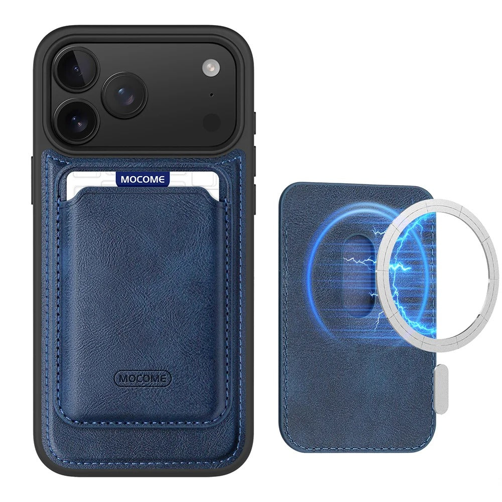 Elite iPhone Magnetic RFID Leather Wallet Case, MagSafe-Compatible Card Holder with Shock Protection & Secure Storage
