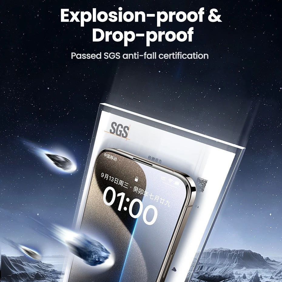 Elite iPhone Privacy Screen Protector – Anti-Spy Tempered Glass with Clear Display Visibility, Fingerprint Resistance, Scratch Defense & Shatter-Protective Front Film