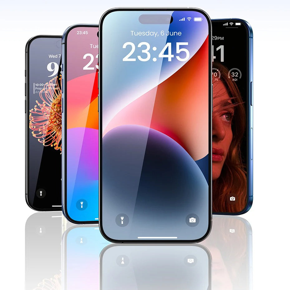 Elite iPhone Privacy Screen Protector – Anti-Spy Tempered Glass with Clear Display Visibility, Fingerprint Resistance, Scratch Defense & Shatter-Protective Front Film