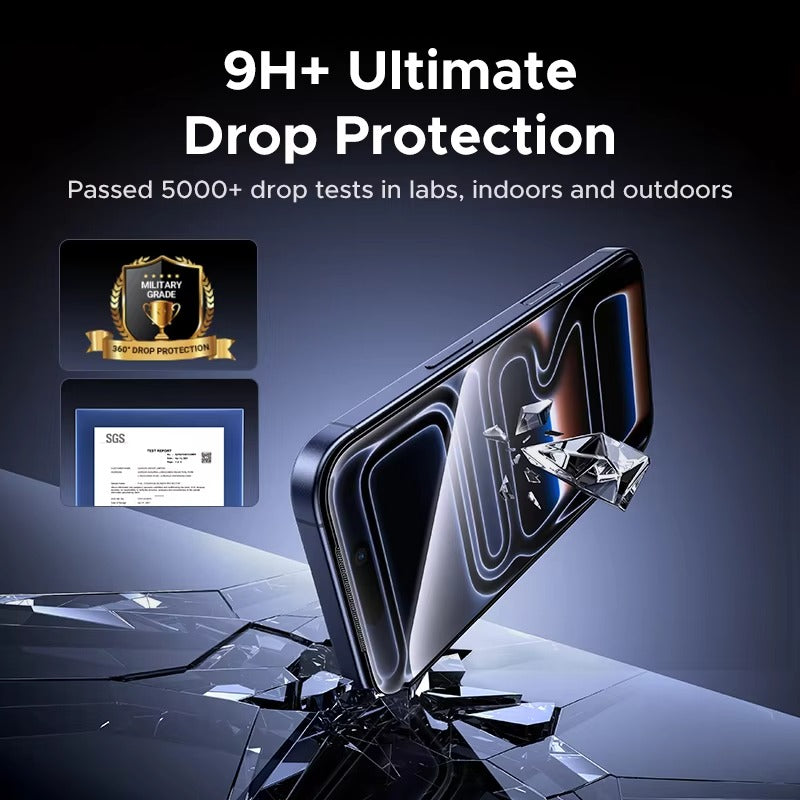 Elite iPhone Privacy Screen Protector – Anti-Spy Tempered Glass with Clear Display Visibility, Fingerprint Resistance, Scratch Defense & Shatter-Protective Front Film