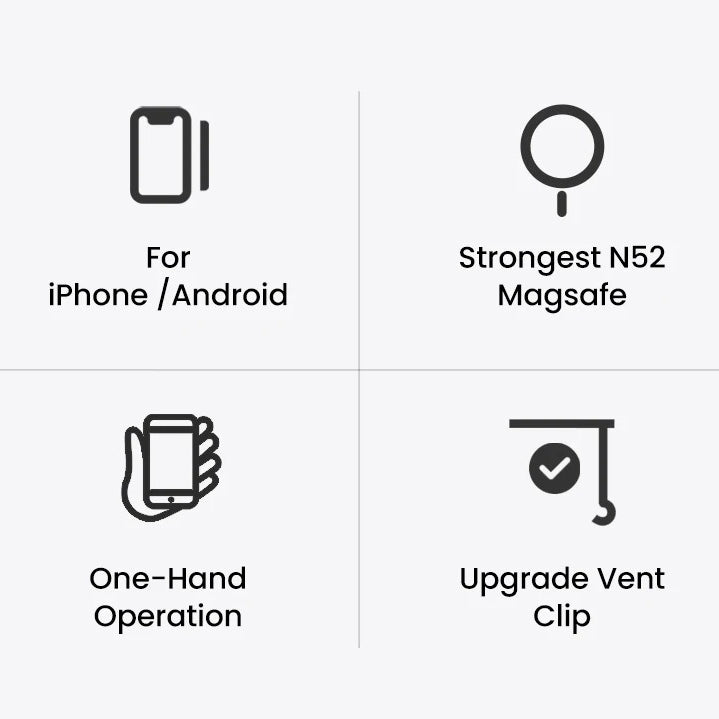 High-Quality MagSafe Magnetic Car Phone Holder, Air Vent Mount with Strong Magnet Grip, Universal Phone Stand for Secure Driving