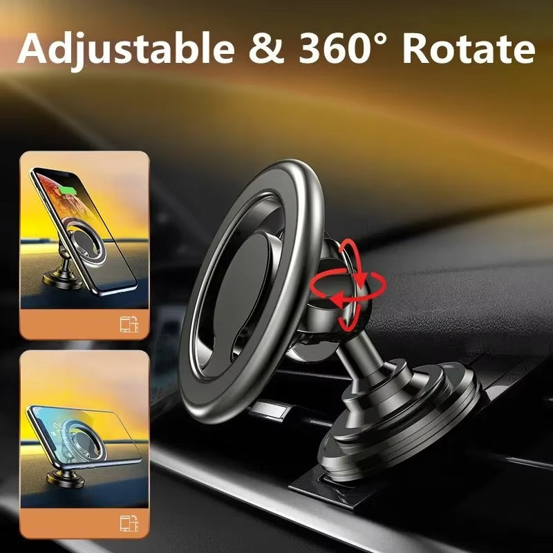 High-Quality MagSafe Magnetic Car Phone Holder, Universal Dashboard & Windshield Mount with Strong Magnet Grip, 360° Adjustable GPS Phone Stand