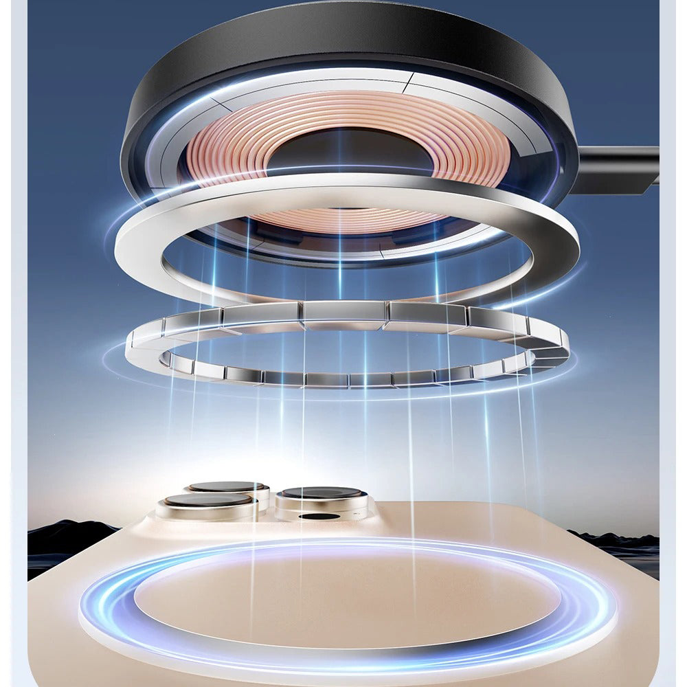 High-Quality Magnetic Wireless Charger Dock with 15W Fast Charging, Stable Stand Design & USB-C Power Input