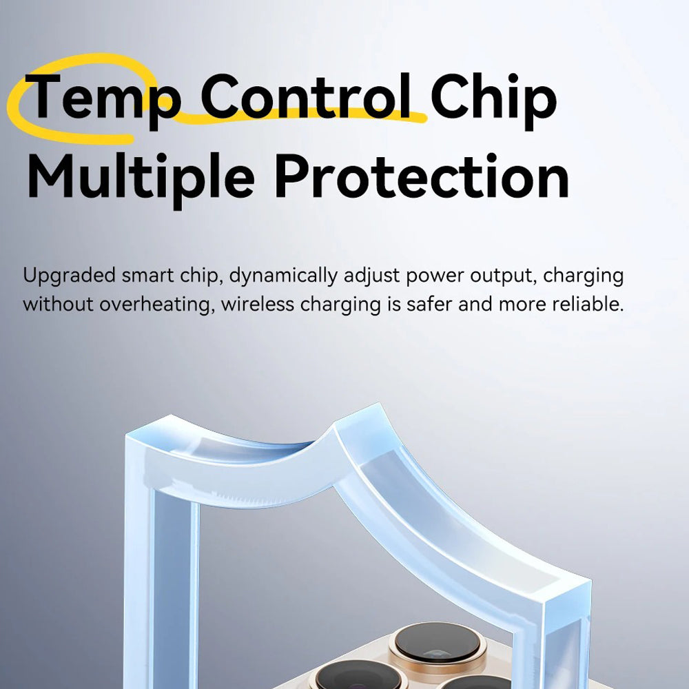 High-Quality Magnetic Wireless Charger Dock with 15W Fast Charging, Stable Stand Design & USB-C Power Input