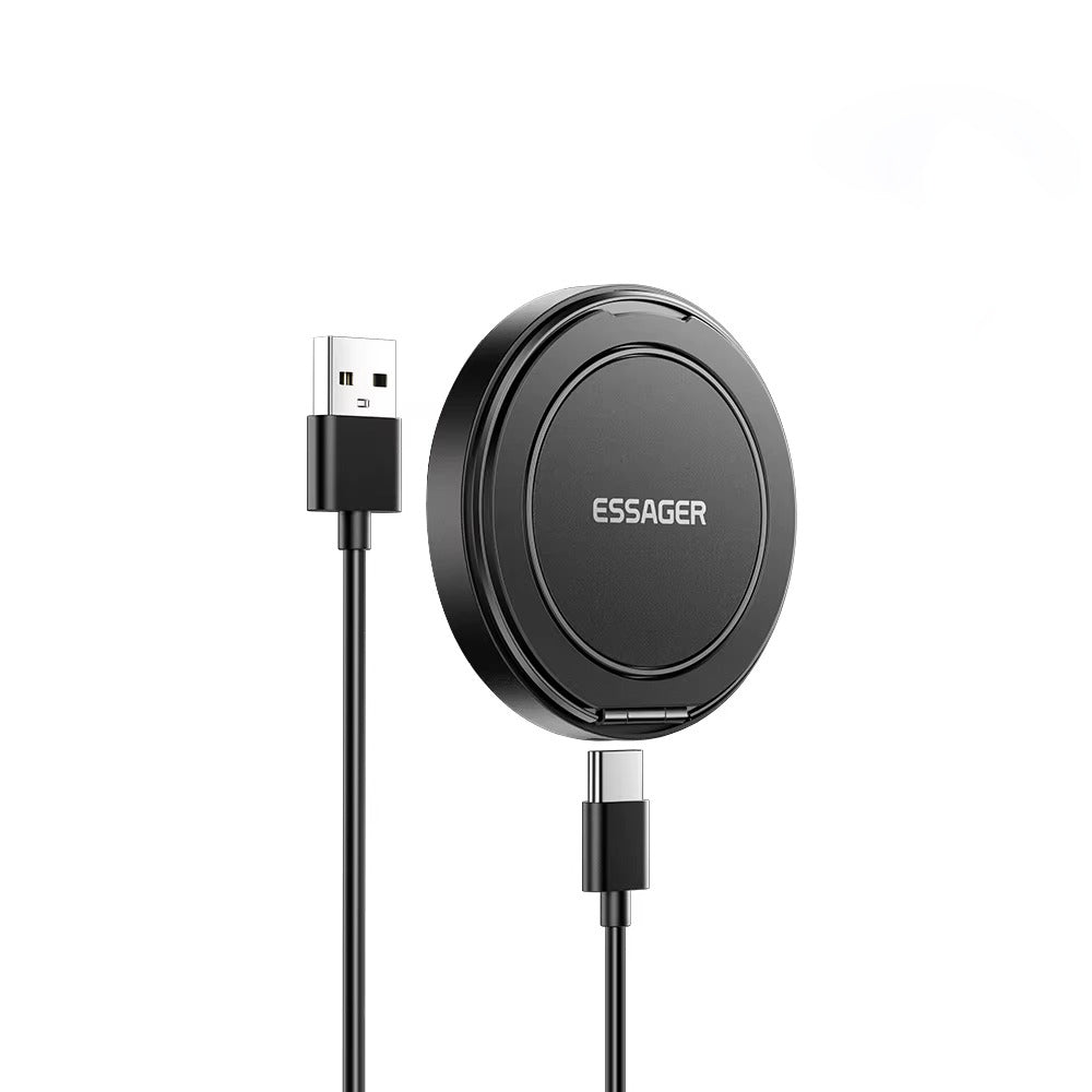 High-Quality Magnetic Wireless Charger Dock with 15W Fast Charging, Stable Stand Design & USB-C Power Input