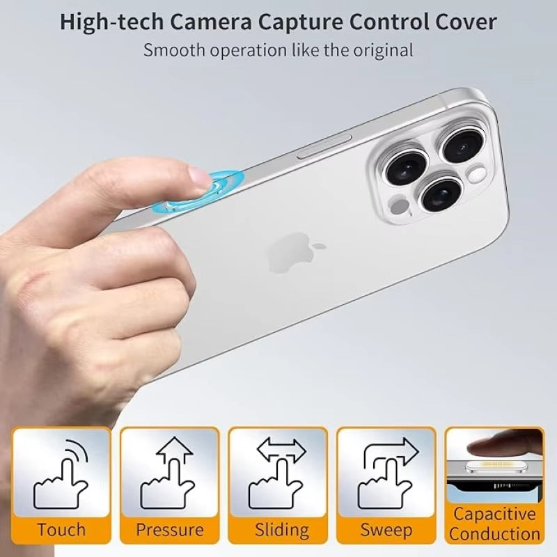 High-Quality iPhone Camera Control Button Protector, Capacitive Slide Glass Cover with Anti-Scratch Protection & Precision Fit