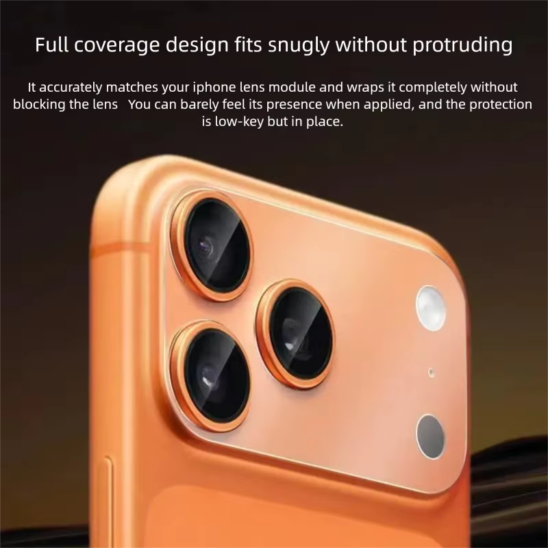 High-Quality iPhone Camera Lens Film Protector, Ultra-Clear Glass Coverage with Scratch Resistance, Anti-Knock Protection & Smooth Touch Feel