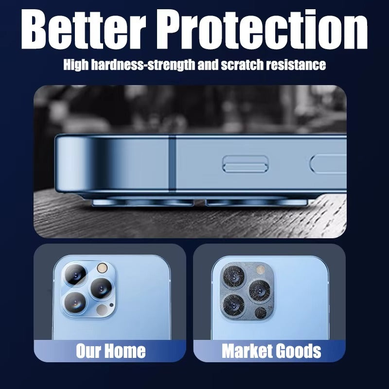 High-Quality iPhone HD Camera Lens Glass Protector, Clear Tempered Glass Film with Full Coverage, Scratch Resistance & Shatter Protection