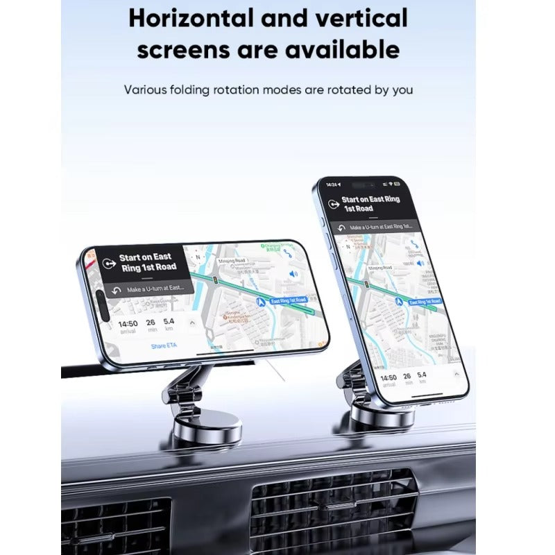 High-Quality iPhone MagSafe Magnetic Car Phone Holder, 360° Rotating Metal Mount with Strong Magnetic Grip for Dashboard Use