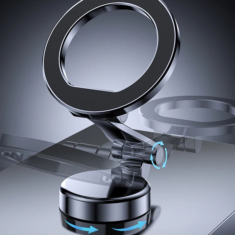 High-Quality iPhone MagSafe Magnetic Car Phone Holder, 360° Rotating Metal Mount with Strong Magnetic Grip for Dashboard Use