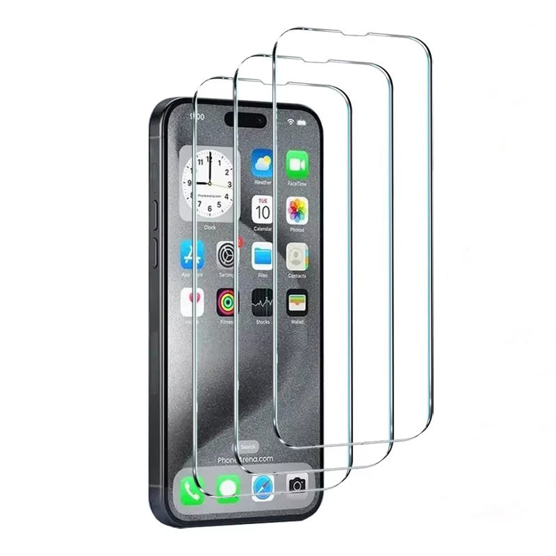 High-Quality iPhone Screen Protector in Tempered Glass – Clear Display Protection with Smudge Resistance, Scratch Defense & Shatter-Control Front Film