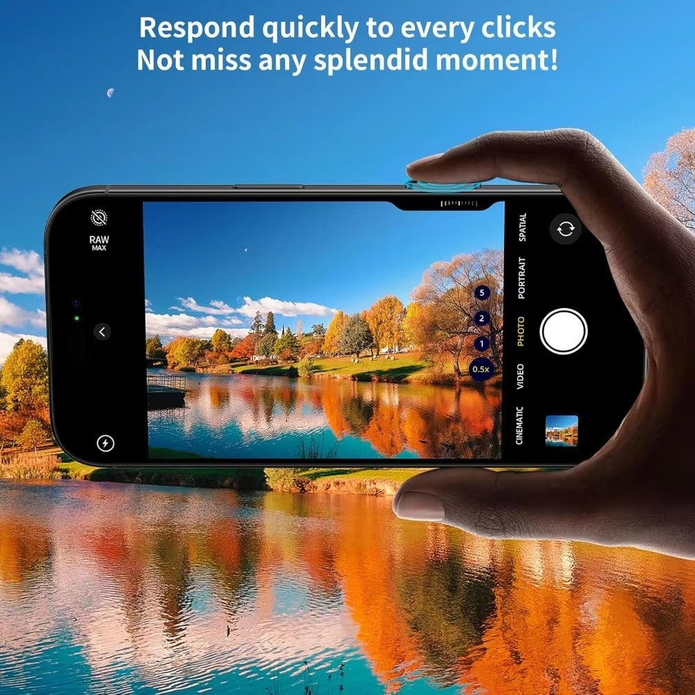 High-Quality iPhone Side Camera Control Button Protector, Transparent Tempered Glass Film with Scratch Resistance & Precision Fit