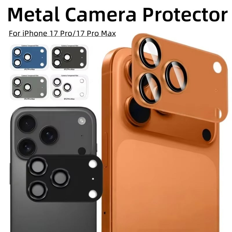 Impact-Ready iPhone Armor Camera Lens Protector, Metal Ring Tempered Glass Cover with Full Coverage, Scratch Resistance & Impact Protection