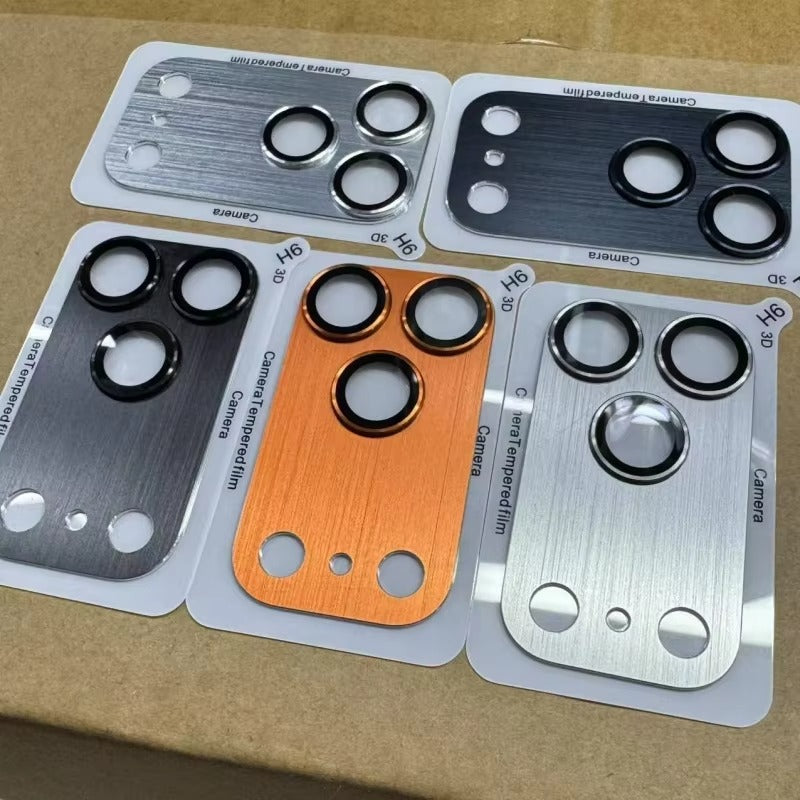 Impact-Ready iPhone Armor Camera Lens Protector, Metal Ring Tempered Glass Cover with Full Coverage, Scratch Resistance & Impact Protection