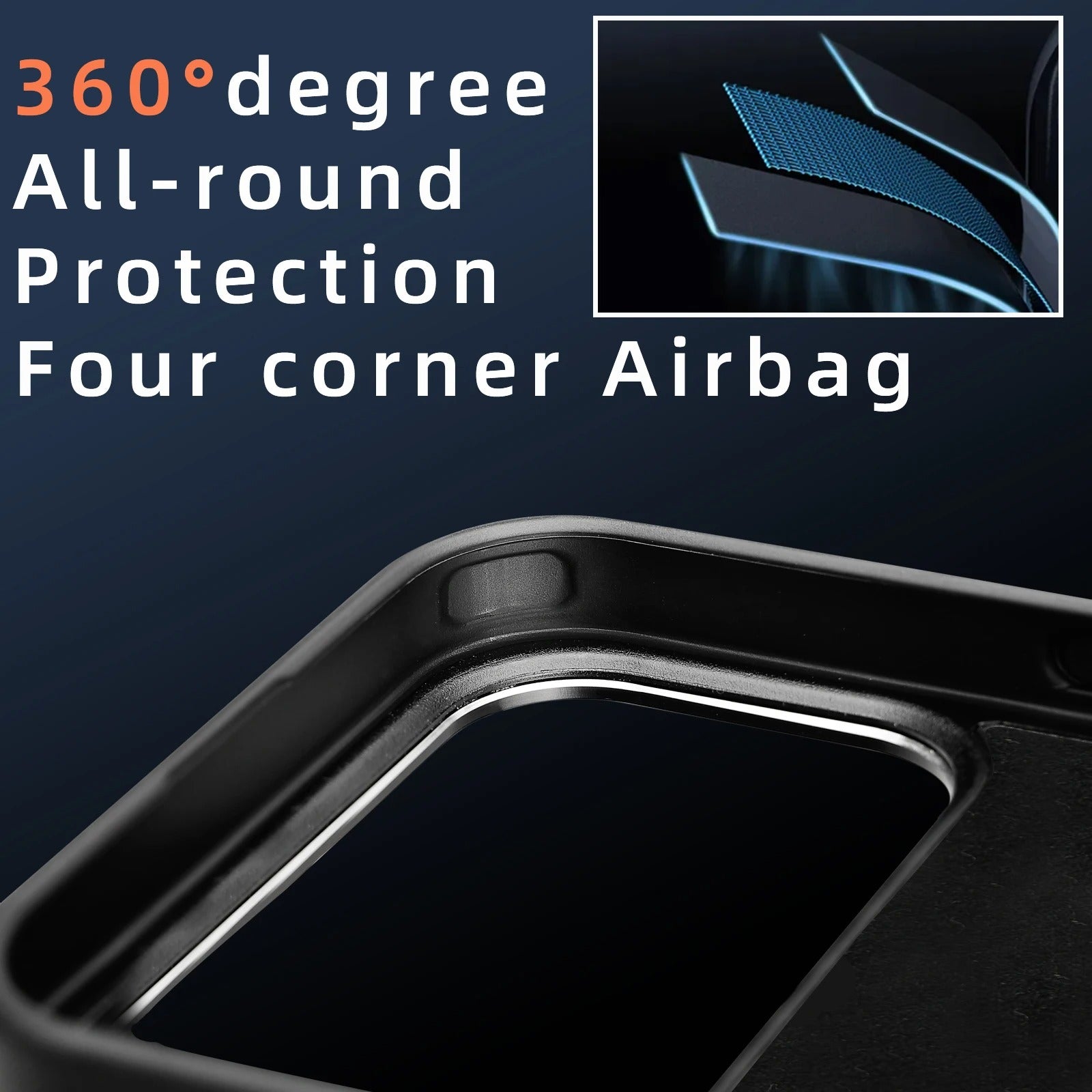 Impact-Ready iPhone Forged Carbon Fiber Case, MagSafe-Compatible Full Coverage Phone Cover with Metal Camera Lens & Button Protection