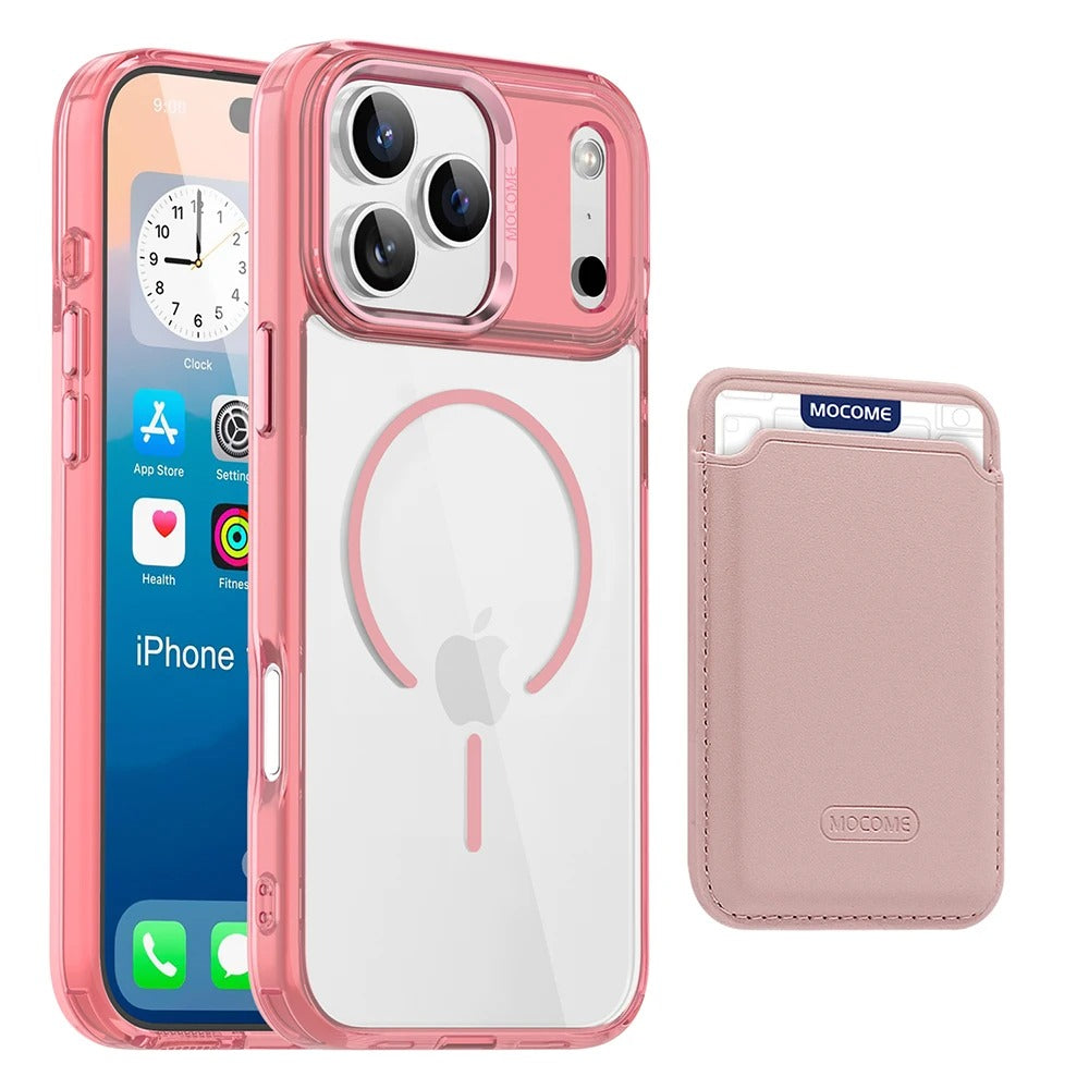 Impact-Ready iPhone Magnetic Case with Detachable Wallet, Shockproof TPU & PC Protective Cover, MagSafe-Compatible Card Holder Design