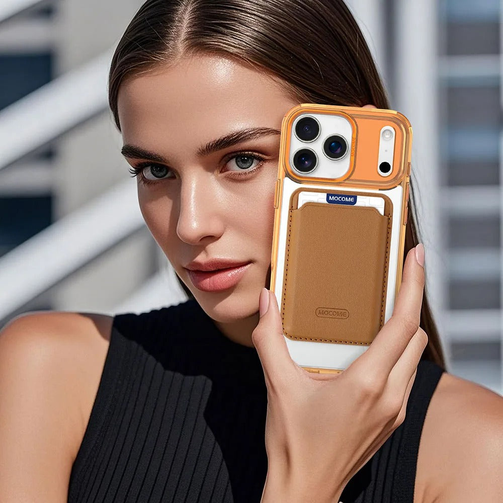 Impact-Ready iPhone Magnetic Case with Detachable Wallet, Shockproof TPU & PC Protective Cover, MagSafe-Compatible Card Holder Design