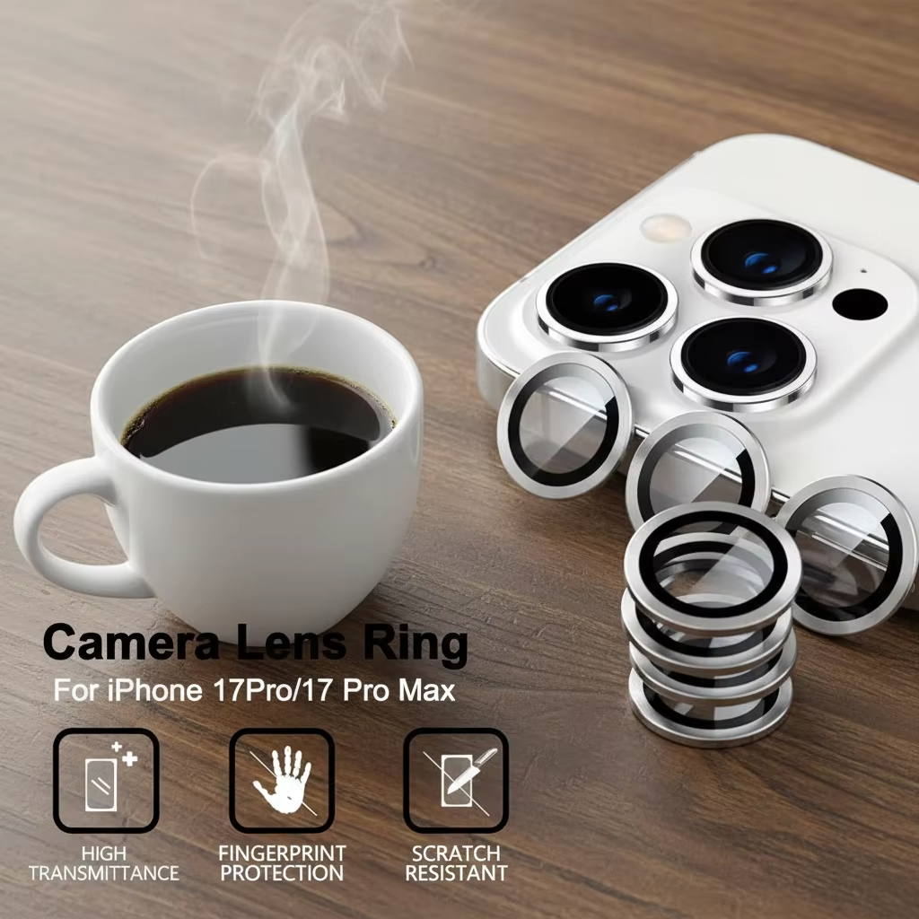 Impact-Ready iPhone Metal Ring Camera Lens Protector, Alloy Steel Tempered Glass with Full Coverage, Scratch Resistance & Shatter Protection