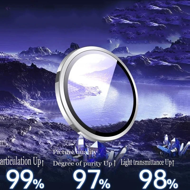 Impact-Ready iPhone Metal Ring Camera Lens Protector, Alloy Steel Tempered Glass with Full Coverage, Scratch Resistance & Shatter Protection