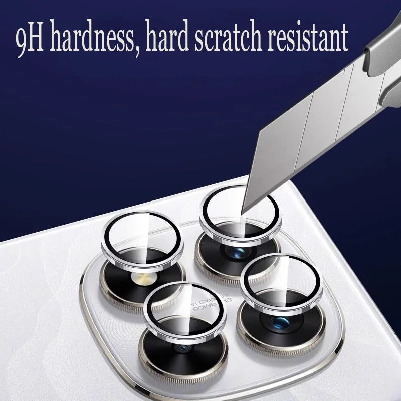 Impact-Ready iPhone Metal Ring Camera Lens Protector, Alloy Steel Tempered Glass with Full Coverage, Scratch Resistance & Shatter Protection