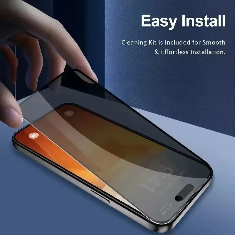 Impact-Ready iPhone Privacy Screen Protector – Full Cover Anti-Spy Tempered Glass with Fingerprint Resistance, Scratch Protection & Shatter-Resistant Display Shield