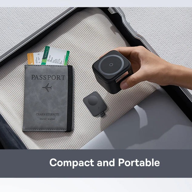 Luxury 3-in-1 Magnetic Wireless Charger Stand with 25W Fast Charging, 15W Wireless Output, Desktop Dock for Phones & Earphones