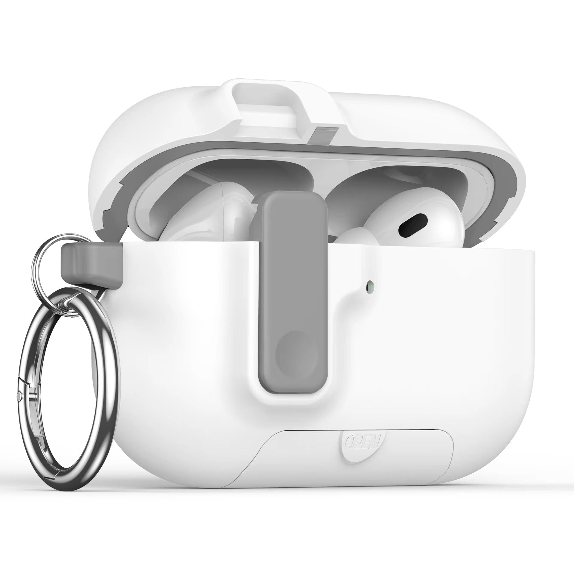 Luxury AirPods Pro 3 TPU Protective Case with Magnetic Auto-Lock, Built-In Phone Stand & Cleaner Kit – Full Coverage Shockproof Design
