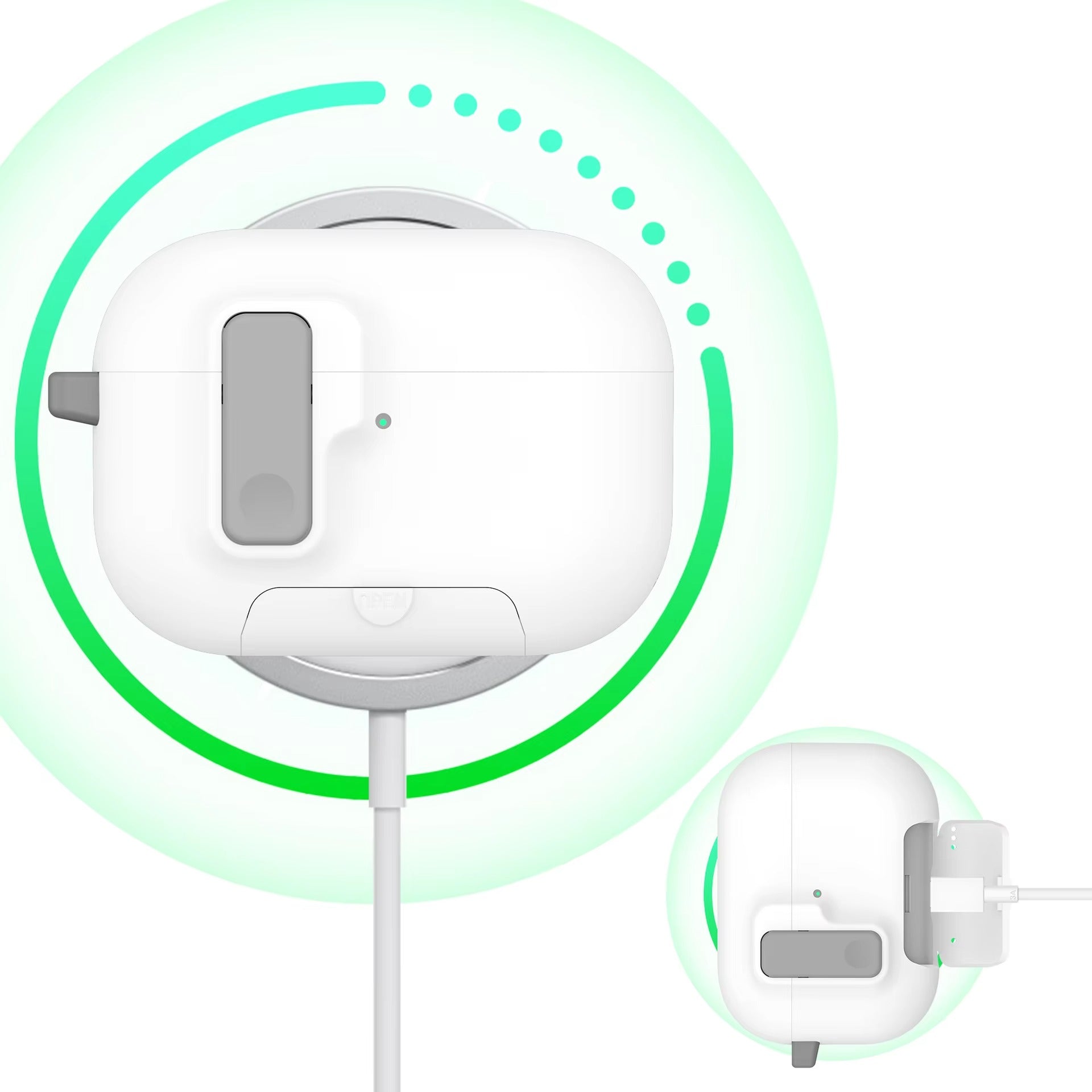 Luxury AirPods Pro 3 TPU Protective Case with Magnetic Auto-Lock, Built-In Phone Stand & Cleaner Kit – Full Coverage Shockproof Design