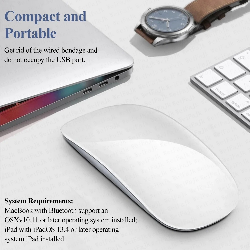 Luxury Apple Magic Mouse – Wireless Bluetooth Multi-Touch Mouse for MacBook, iMac & iPad