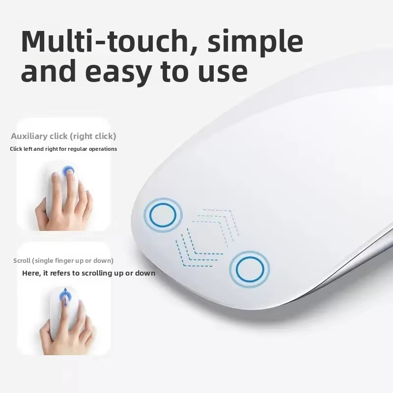 Luxury Apple Magic Mouse – Wireless Bluetooth Multi-Touch Mouse for MacBook, iMac & iPad