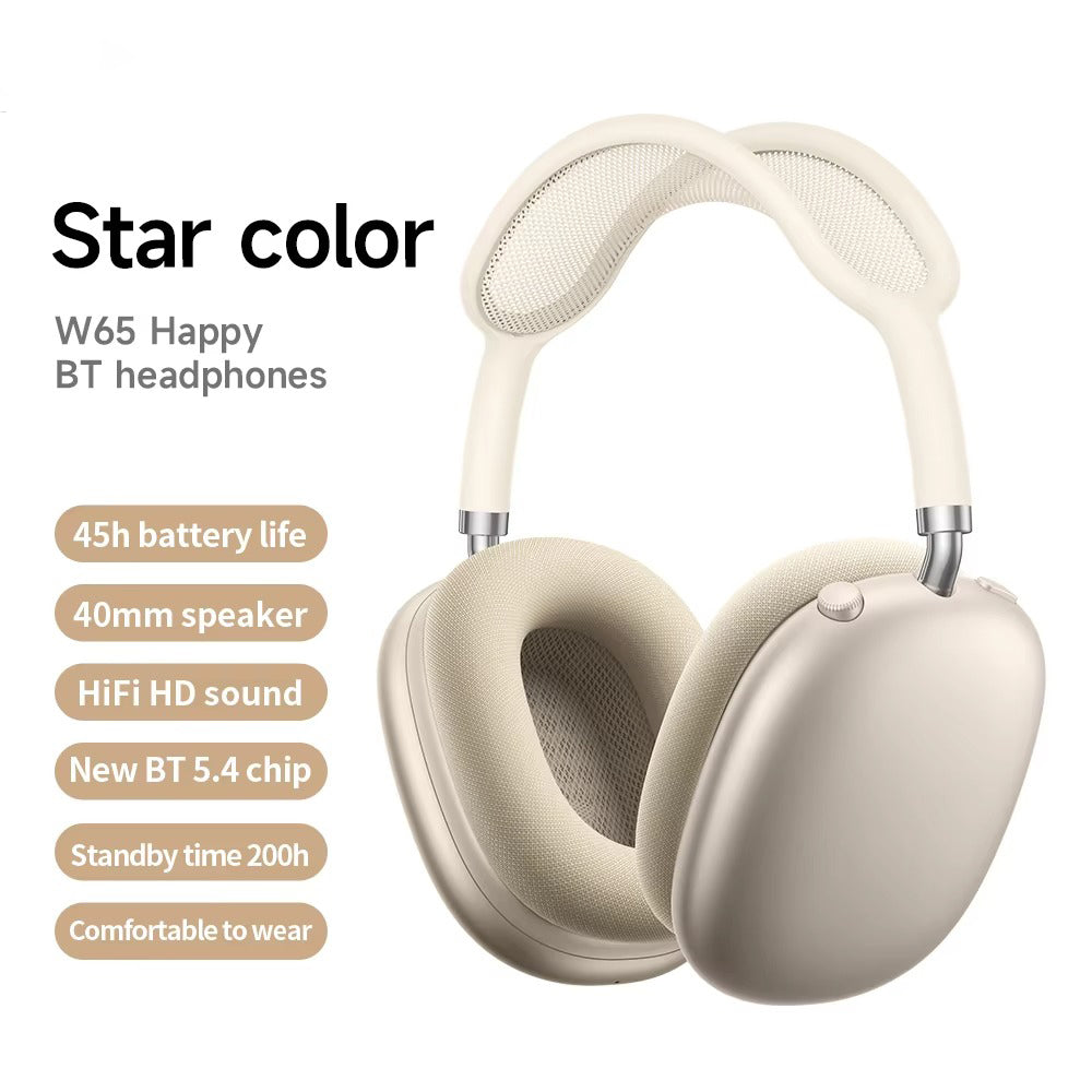 Luxury Bluetooth Over-Ear Headphones, Wireless HiFi Stereo Headset with Mic, Long Battery Life for Gaming & Music