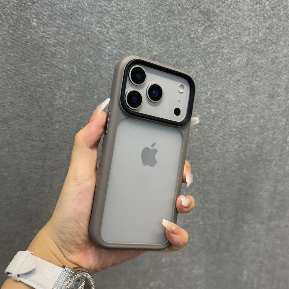 Luxury iPhone Case — MagSafe-Compatible Shockproof Matte Hard Cover with Camera Control Button, Translucent Frosted Anti-Fingerprint Non-Slip Design