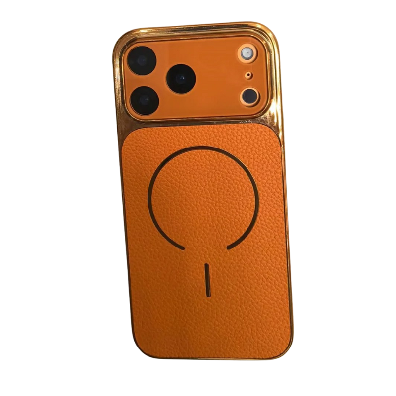 Luxury iPhone Case — MagSafe Matte Carbon Fiber Litchi Texture with Magnetic Wireless Charging, Shockproof Half-Wrapped PC+Plastic Cover, Anti-Fingerprint, Non-Slip Design