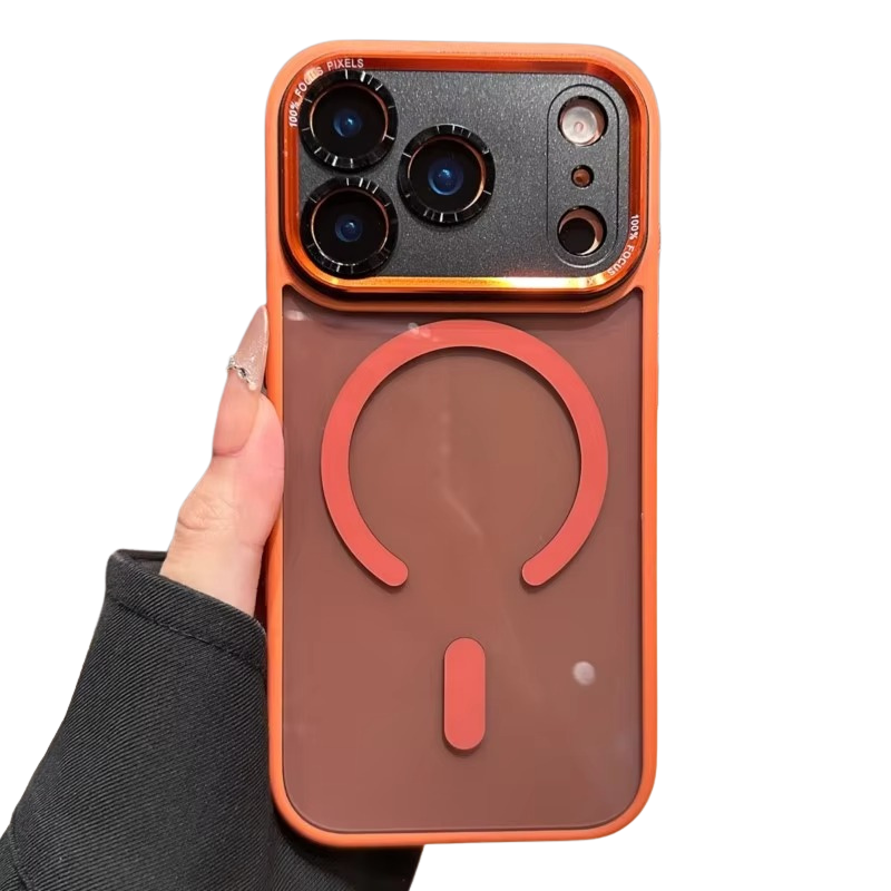 Luxury iPhone Case — Transparent MagSafe Compatible Cover with Plating Camera Protection, Shockproof, Anti-Fingerprint, Dustproof, Full Coverage Design