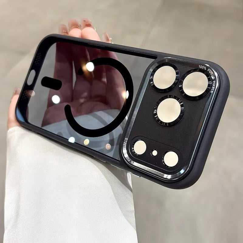 Luxury iPhone Case — Transparent MagSafe Compatible Cover with Plating Camera Protection, Shockproof, Anti-Fingerprint, Dustproof, Full Coverage Design
