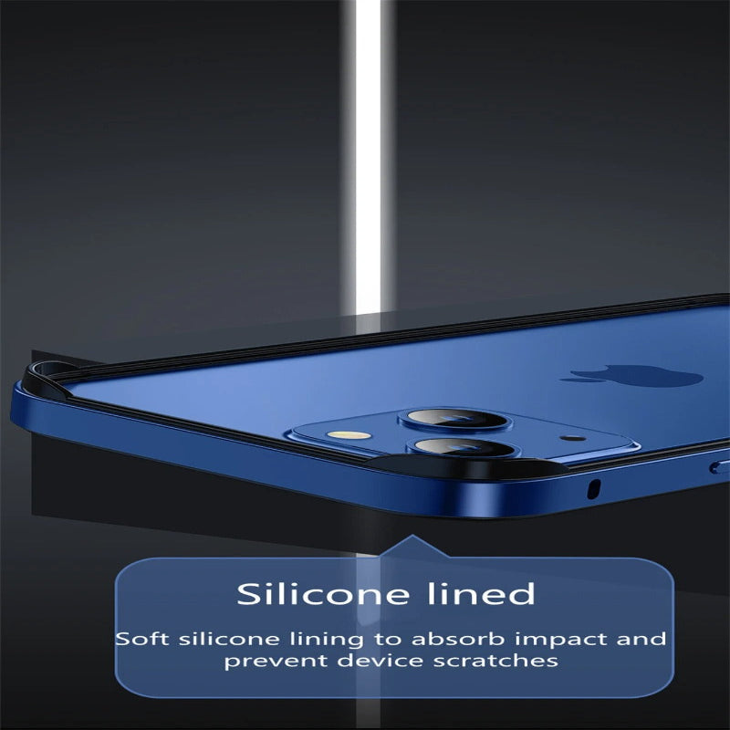 Luxury iPhone Bumper Case Thin Aluminum Alloy Frame — Lightweight Metal Protective Cover, Slim Anti-Fingerprint Design, Durable Back Accessories