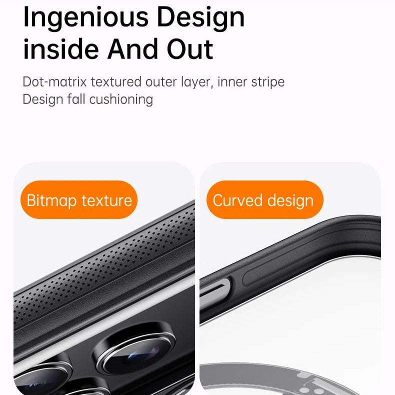 Luxury iPhone Case — 360° Mechanical Torque Rotating Stand Magnetic MagSafe Shockproof Cover