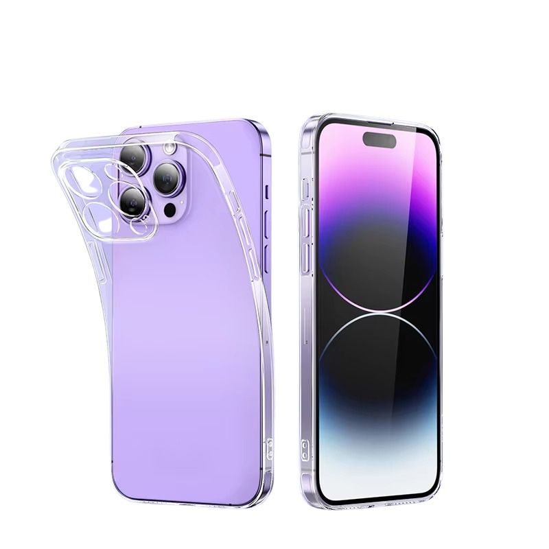 Luxury iPhone Case — Clear TPU Soft Cover with Dual-Layer Protection, Anti-Fingerprint Anti-Scratch Transparent Design, Lightweight Non-Slip Build