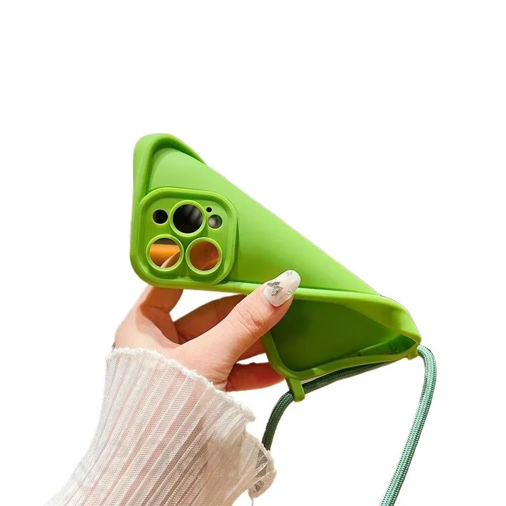 Luxury iPhone Case — Crossbody Adjustable Lanyard Strap, Anti-Fingerprint, Anti-Scratch, Dustproof Soft Protective Cover