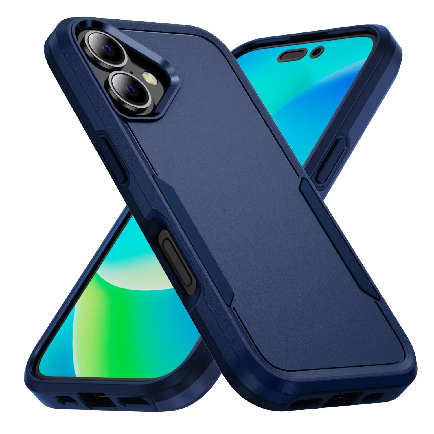 Luxury iPhone Case — Hard Armor Matte Protective Cover with Dual-Layer Shockproof Design and Anti-Fingerprint Dustproof Finish