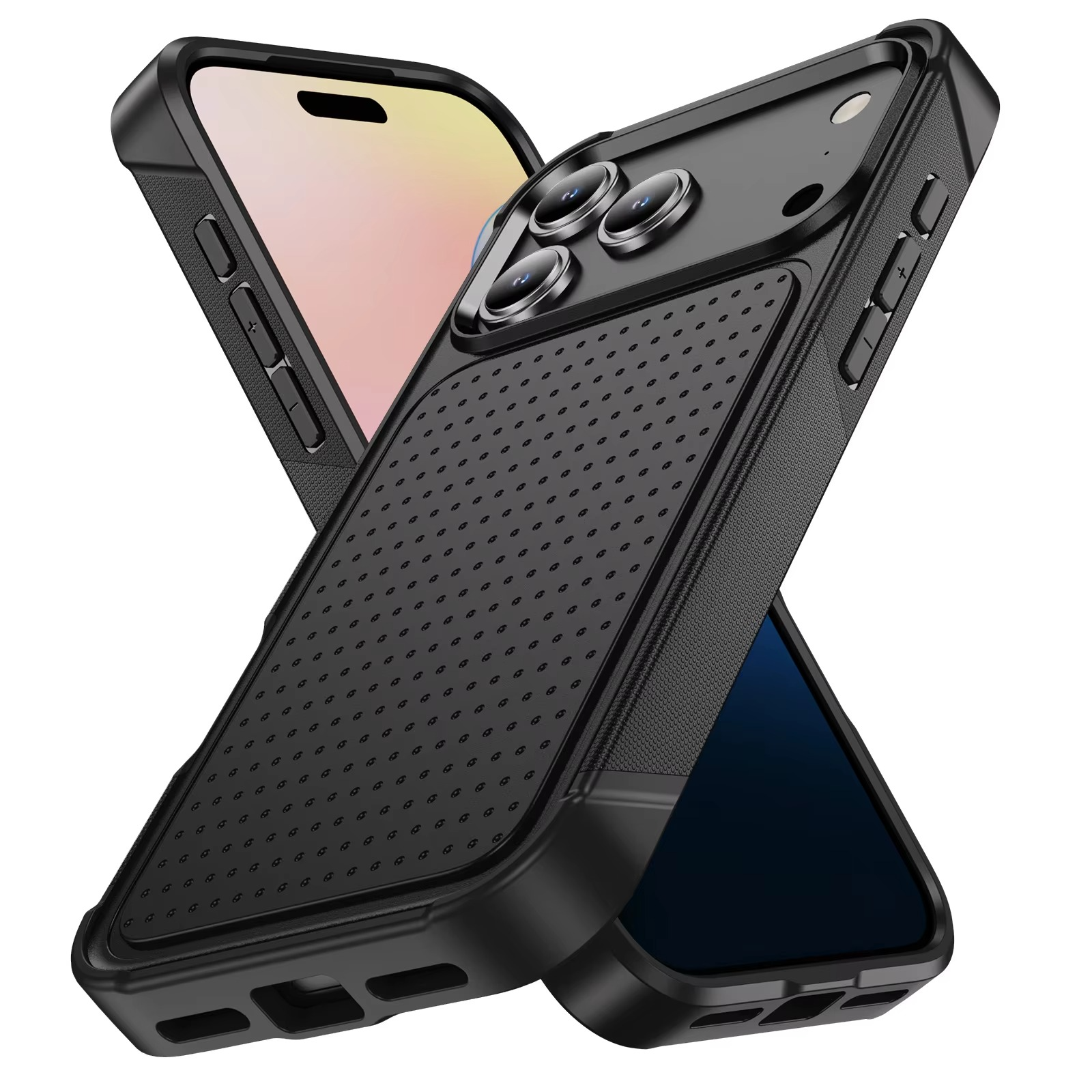 Luxury iPhone Case — Hybrid Armor Shockproof, Magnetic, Rugged, Non-Slip Protective Wallet Cover with Stand