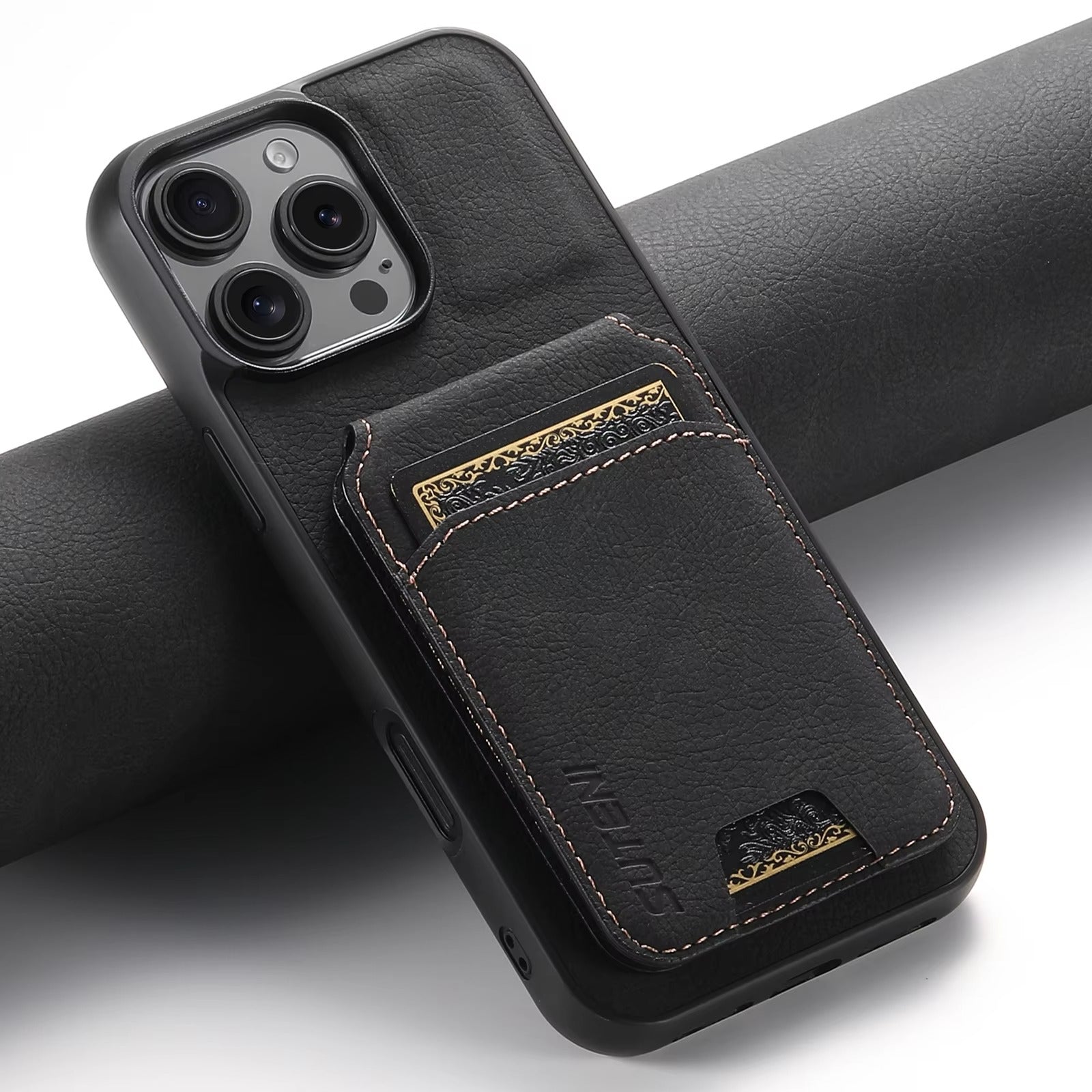 Luxury iPhone Case — Leather Magnetic Wallet Cover with Card Holder Pocket, Non-Slip Anti-Scratch Protection & Slim Business Design