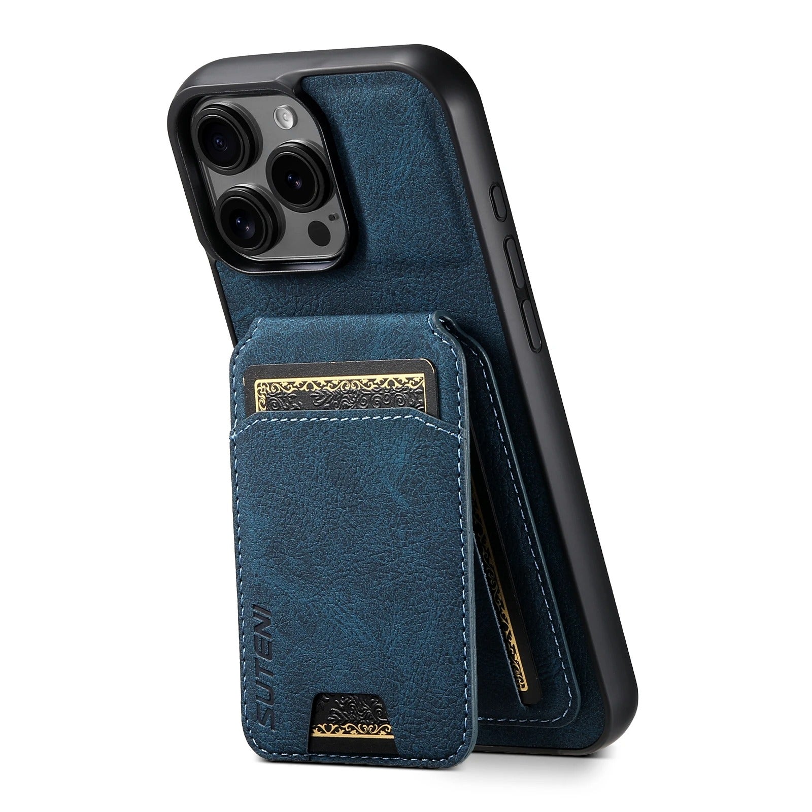 Luxury iPhone Case — Leather Magnetic Wallet Cover with Card Holder Pocket, Non-Slip Anti-Scratch Protection & Slim Business Design