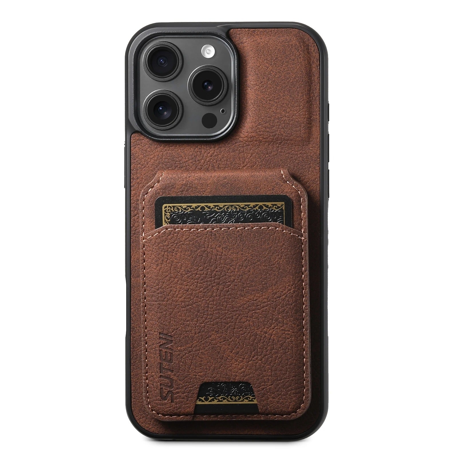 Luxury iPhone Case — Leather Magnetic Wallet Cover with Card Holder Pocket, Non-Slip Anti-Scratch Protection & Slim Business Design