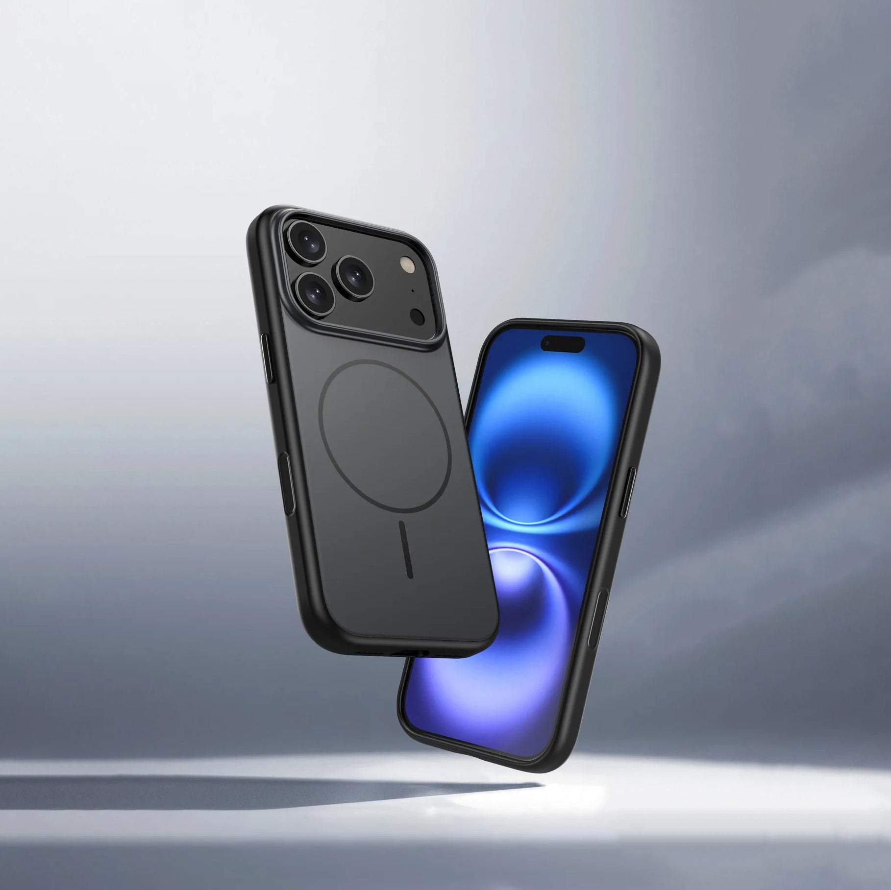 Luxury iPhone Case — MagSafe Frosted TPU+PC Shockproof Cover with Camera Button and Anti-Fingerprint Matte Design