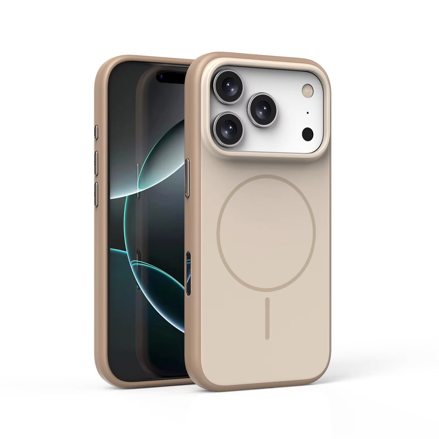 Luxury iPhone Case — MagSafe Frosted TPU+PC Shockproof Cover with Camera Button and Anti-Fingerprint Matte Design