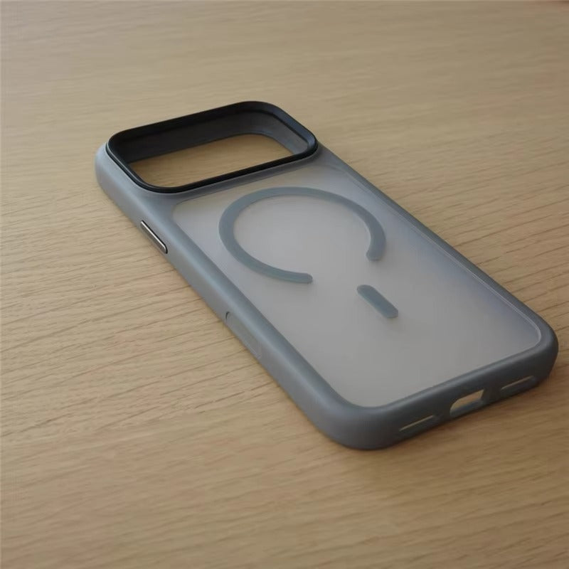 Luxury iPhone Case — MagSafe Magnetic TPU+PC Shockproof Cover with Camera Button and Anti-Fingerprint Matte Finish